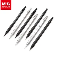 M&G Metal Mechanical Pencil Set with Refills Black Silver 0.3,0.5,0.7,0.9mm Art Drawing Sketch 2B Pencils Student Writing Tools 2