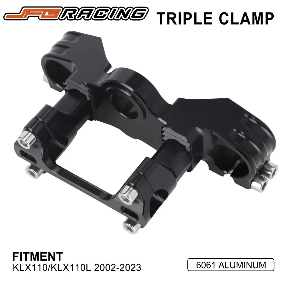 Morsetti A Triplo Albero Supporto Per Barra Dello Stelo Dello Sterzo Parti Del Motociclo Cnc Per Kawasaki Klx110 Klx 110 Klx110L Klx 110L 2002-2023 Al