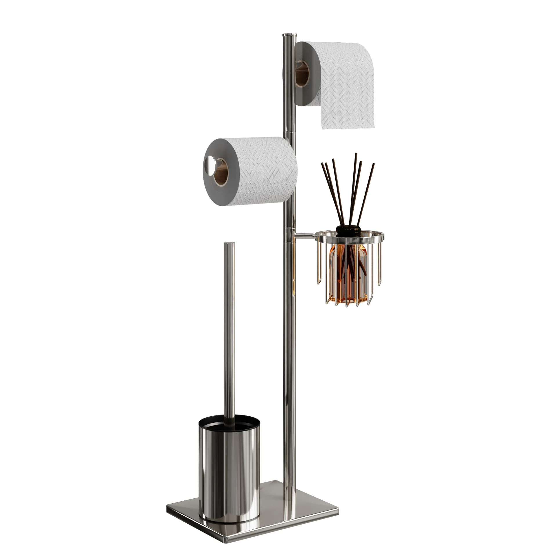 Toilet Brush Set Toilet Brush Holder Floor type paper towel holder Household bathroom waterproof toilet paper roll vertical