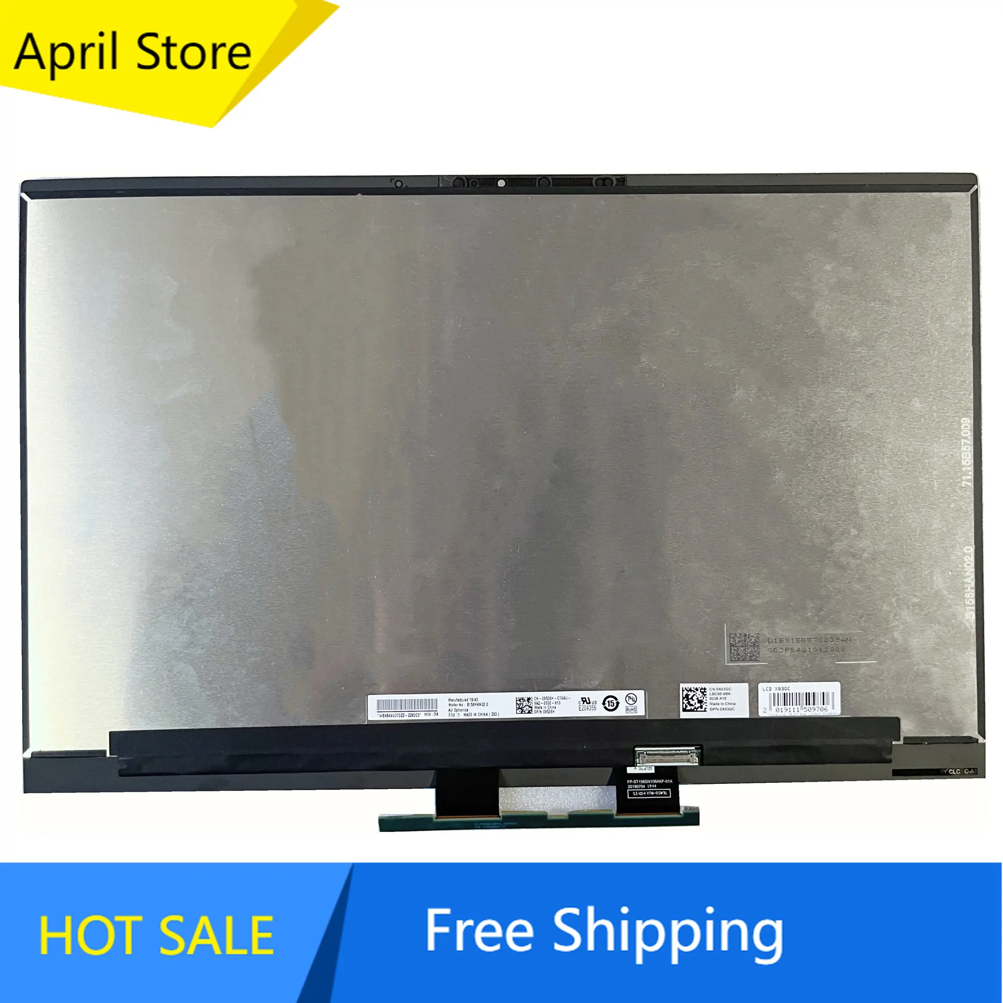 

B156HAN02.0 15.6'' FHD Laptop LCD Touch Screen Digitizer Assembly For Dell Inspiron 7500 2-in-1 FP-ST156SN106AKF-01X