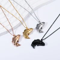 Fish Urn Cremation Necklace for Ashes Stainless Steel 4 colors Memorial Urn Necklace Keepsake Jewelry Gift Men Women 1