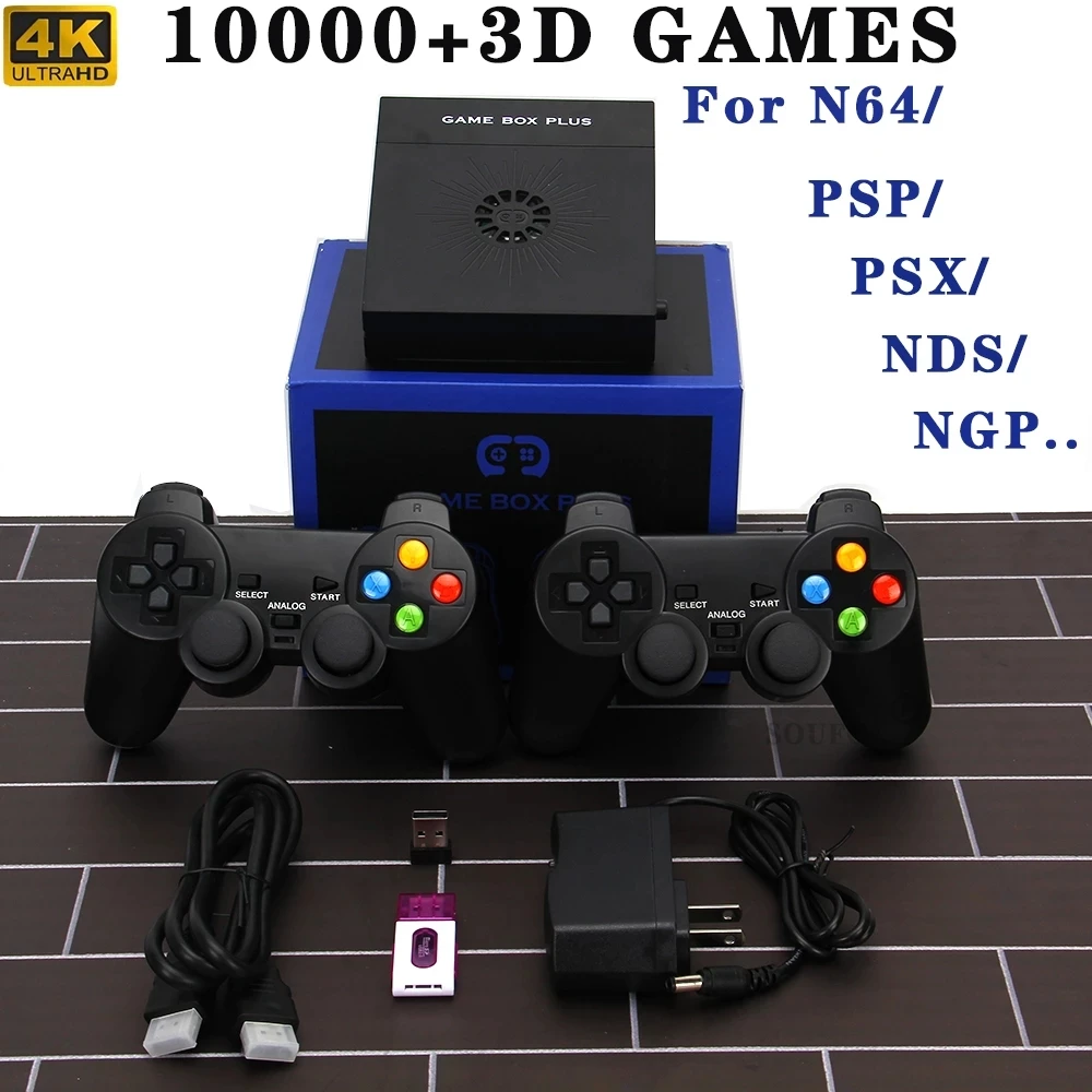 Nuova Console Per Videogiochi X6 Game Box 4K Tv Hd Family Retro Gamebox Con Controller Wireless 2.4G Psp/Dc/N64 Nba 2 K19