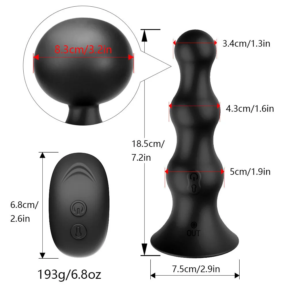 Electric inflatable anal plug male prostate massager anal expander male and female adult products
