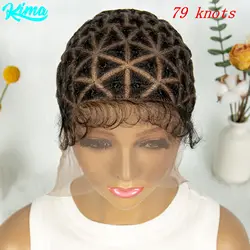 Lace Braided Wig Cap for Knotless Box Braid Styles with Baby Hair (79 knots)
