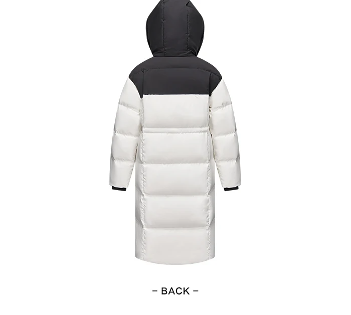 Chaqueta de plumas para mujer, larga, con capucha, moderna, para exteriores, invierno, nueva moda, con letras, abrigo grueso de tres capas, con almacenamiento de calor
