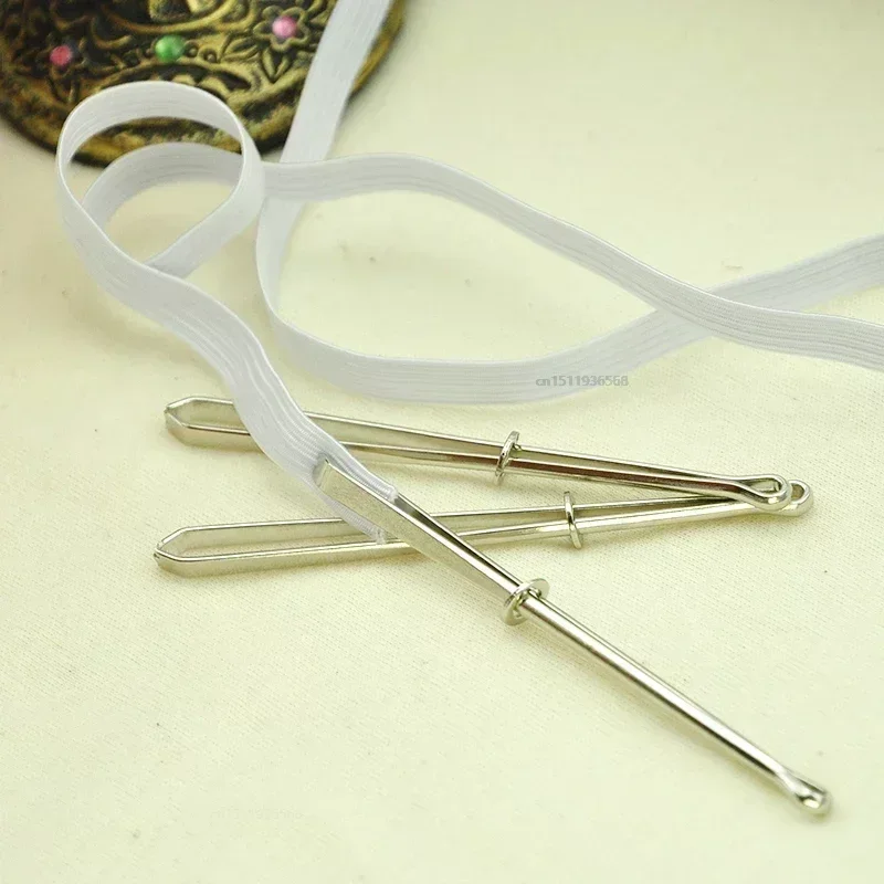 Stainless Steel sewing clips garment clips clothes clips Garment Clips Sewing DIY Tools Elastic Band Tape Punch Cross Stitch Threader Wear Rope Elastic Clamp 2Pcs