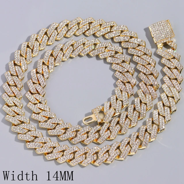 14/20mm Hip Hop Prong Cuban Link Chain 