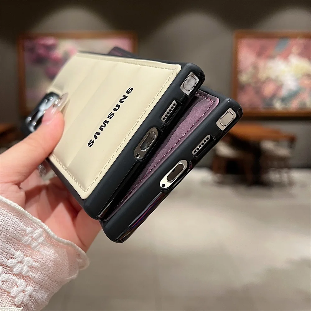Original Weiche Daunenjacken Airbag Stoßfeste Hülle für Samsung Galaxy S25 S26 S24 S23 Ultra Plus Coque TPU Schutzhülle – Detail 5