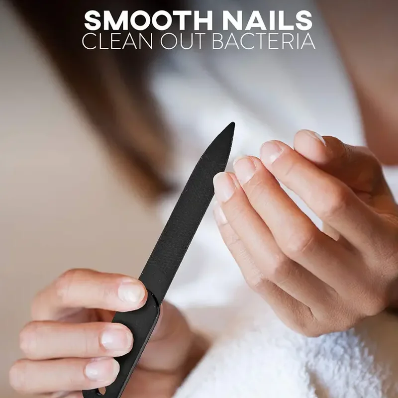 Nail Clipper Set 3PC stainless steel elbow non-slip rubber and plastic handle large opening single