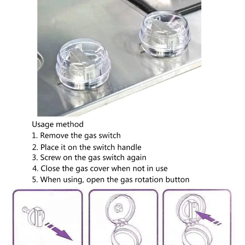 Stove Protector Cover Gas Stove Switches Guard Child Safety Natural Gas Cooker Button Cover Dirtproof Cap Knob Switches Control Protectors A2UB