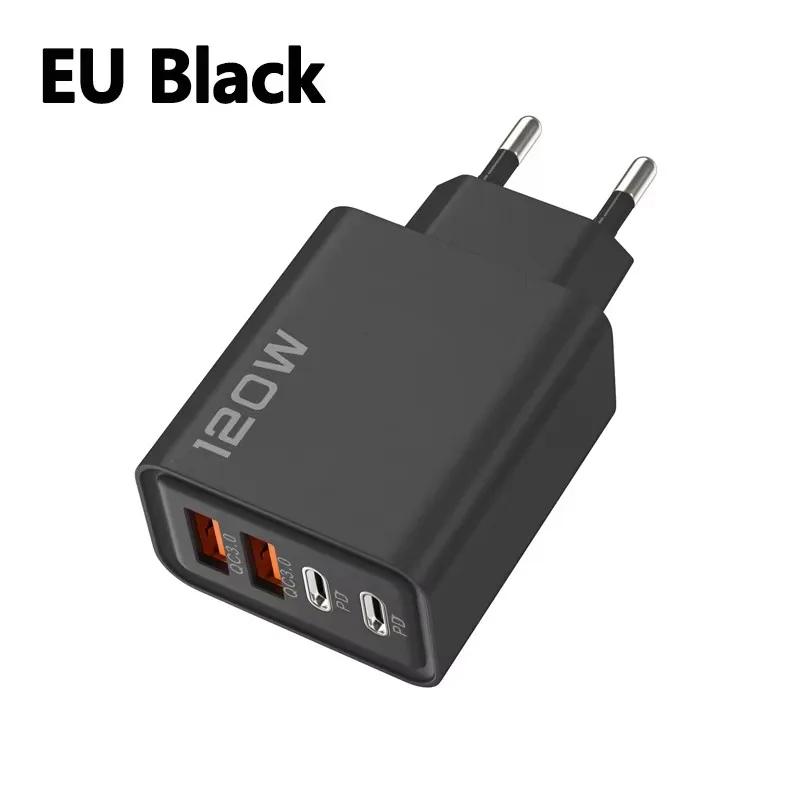 ตัวเลือกสินค้า เครื่องชาร์จ USB-C 4 พอร์ต 120W ชาร์จเร็ว PD+QC3.0