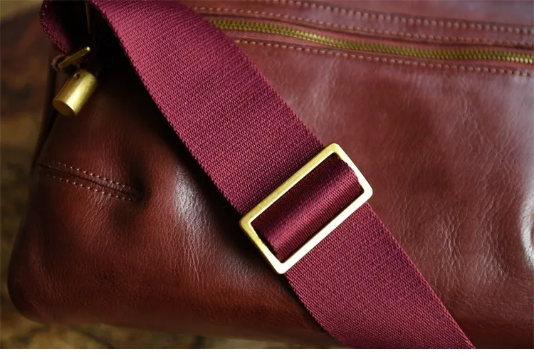 Outdoor Casual Daily Luxus erste Schicht Rindsleder Herren Damen Umhängetasche Mode Party handgemachte echtes Leder Umhängetasche – Detail 34
