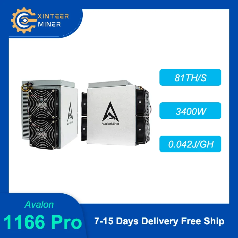 

Avalon 1166 Pro 81T BTC BCH крипто-Майнер, бесплатная доставка лучше, чем Antminer S19 S17 S17e Whatsminer M31S 68T 85T