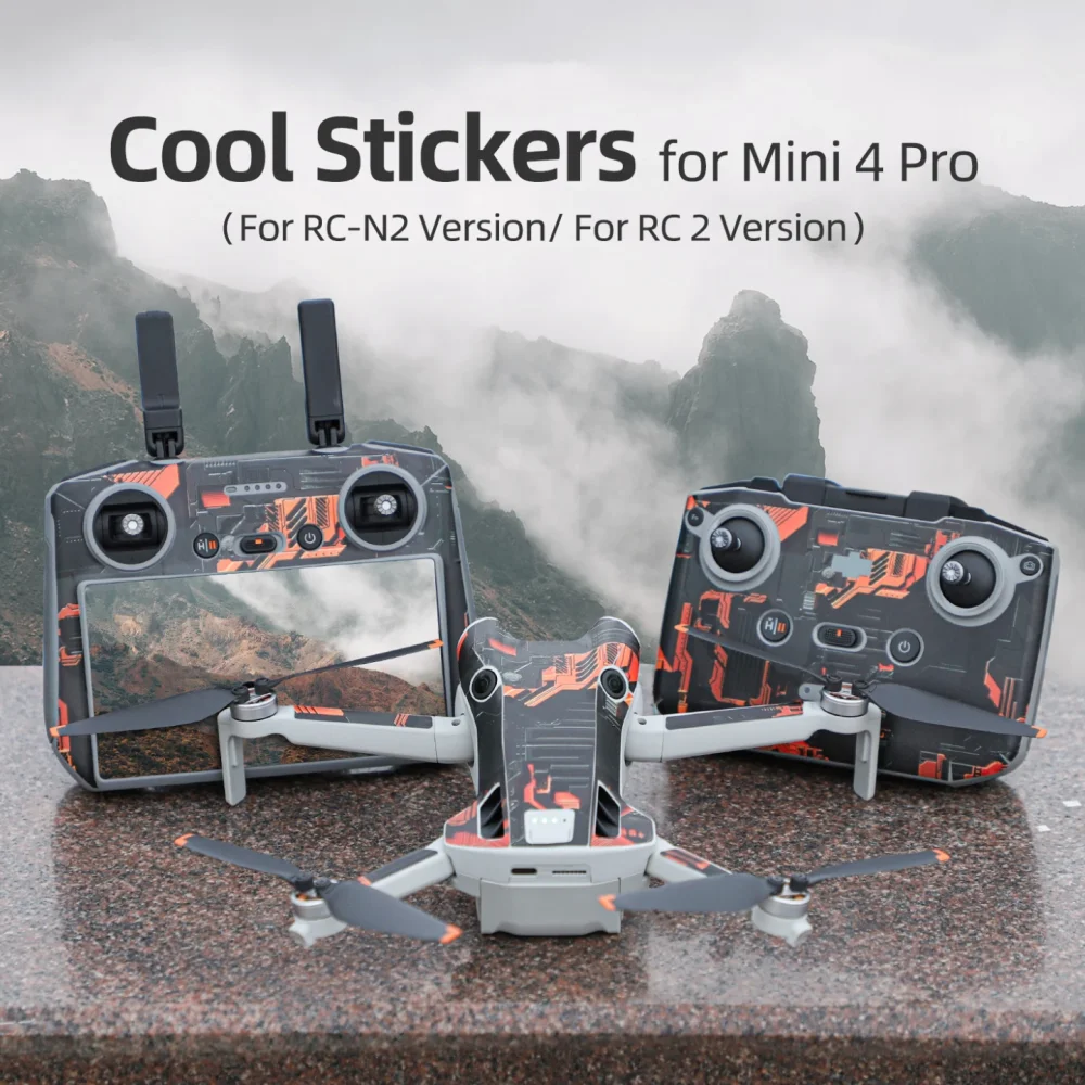 Drone Accessories Camera Sticker Mini 4 Pro Body Arm Protection Film For DJI RC 2/RCN2 Remote Control
