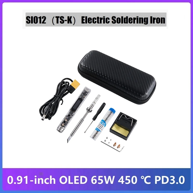 

SI012(TS-K) 65W Intelligent OLED Electric Soldering Iron Spare Parts 450℃ Sensitivity Adjustable Built-In Buzzer Soldering Head