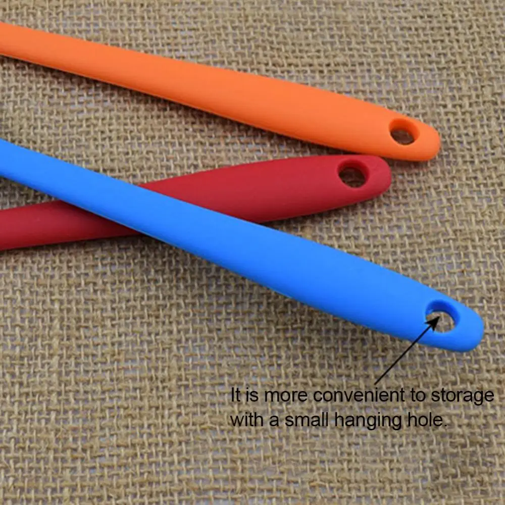 21cm Silicone Spatulas Flexible Long Handle Cake Cream Scraper Slim Cooking Baking Tool Dessert Spoon Soft Spoonula Home Kitchen