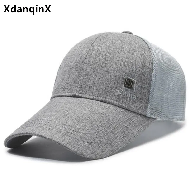 

Snapback Cap Summer Men's Cap Breathable Mesh Cap Extended Brim Baseball Cap Women's Hat Sunscreen Beach Hat Camping Fishing Cap