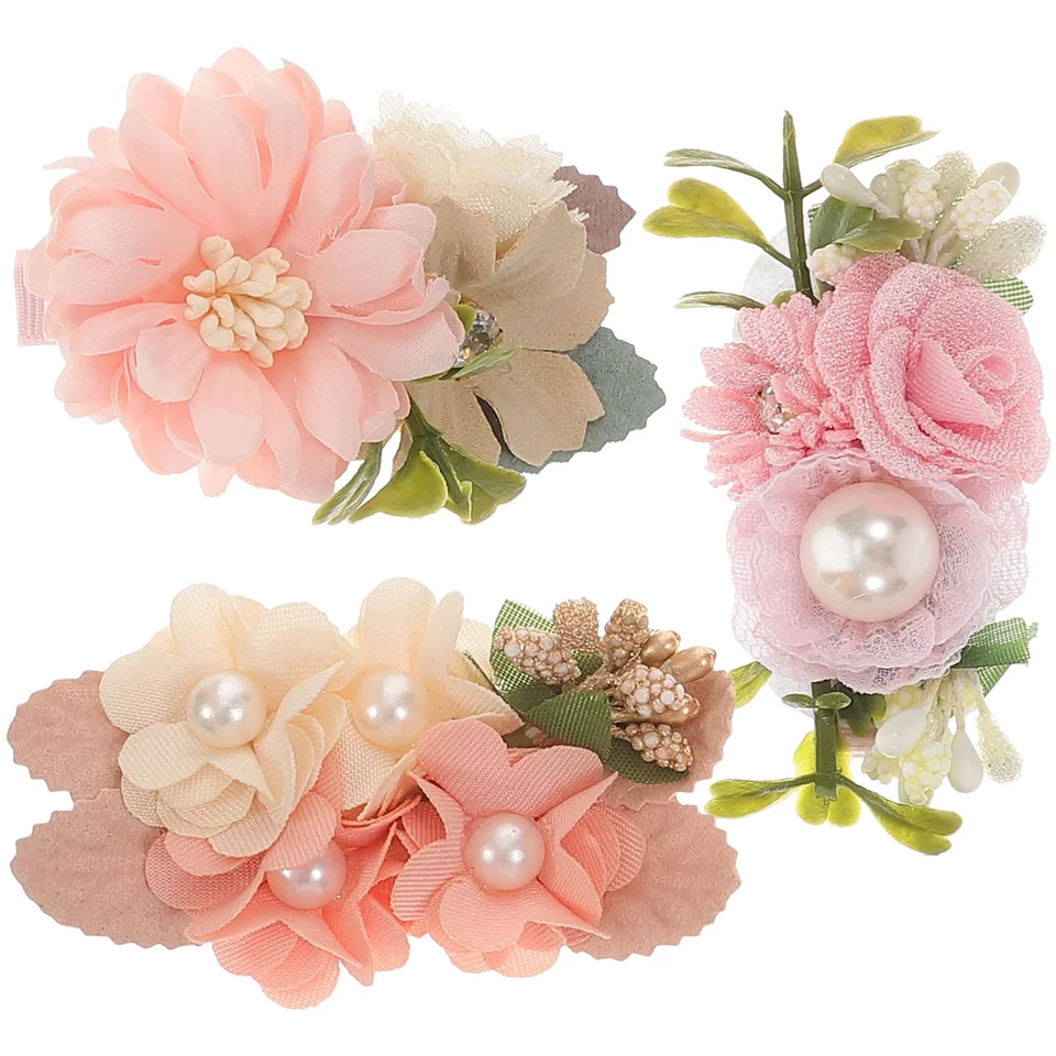 ⓝⓔⓦ【バレッタ風フラワー】ベビーヘアクリップ　キッズヘアクリップ　ヘアゴム ⓝⓔⓦ【バレッタ風フラワー】ベビーヘアクリップキッズヘア