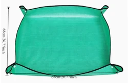 Portable Foldable Gardening Pad for Indoor Plant Transplantation - Green (B)