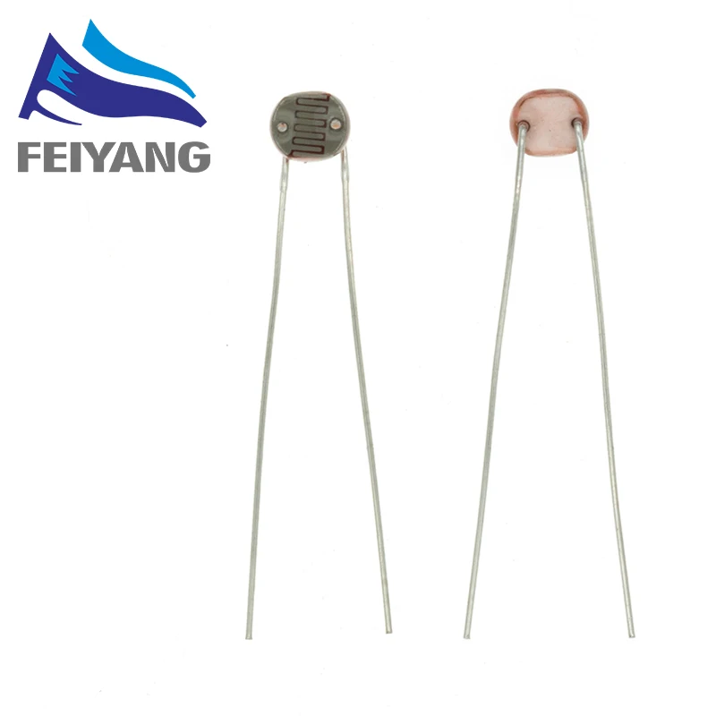 20PCS LDR Photo Light Sensitive Resistor Photoelectric Photoresistor PLR 5528 GL5528 5537 5506 5516 5539 for Arduino DIY