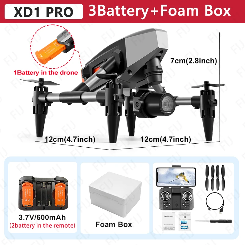 XD1PRO-3Batt-Foambox