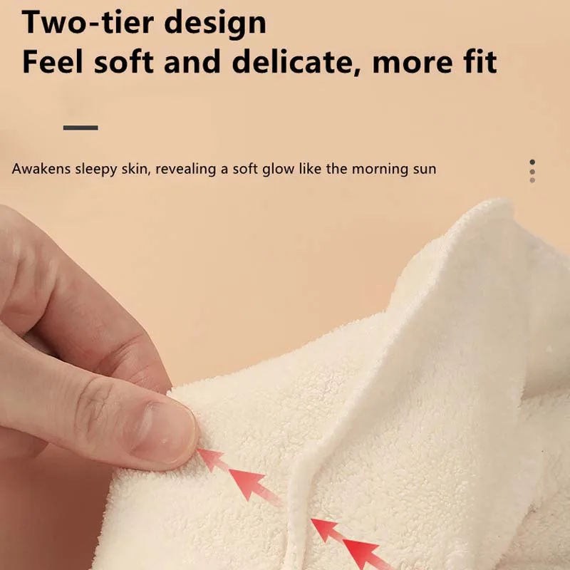 Facial Towel Beauty Salon and Hot Cold Compress Mask Thickened Coral Fleece Face Towel Weave Soft Absorbent Beauty Fit Facial 2