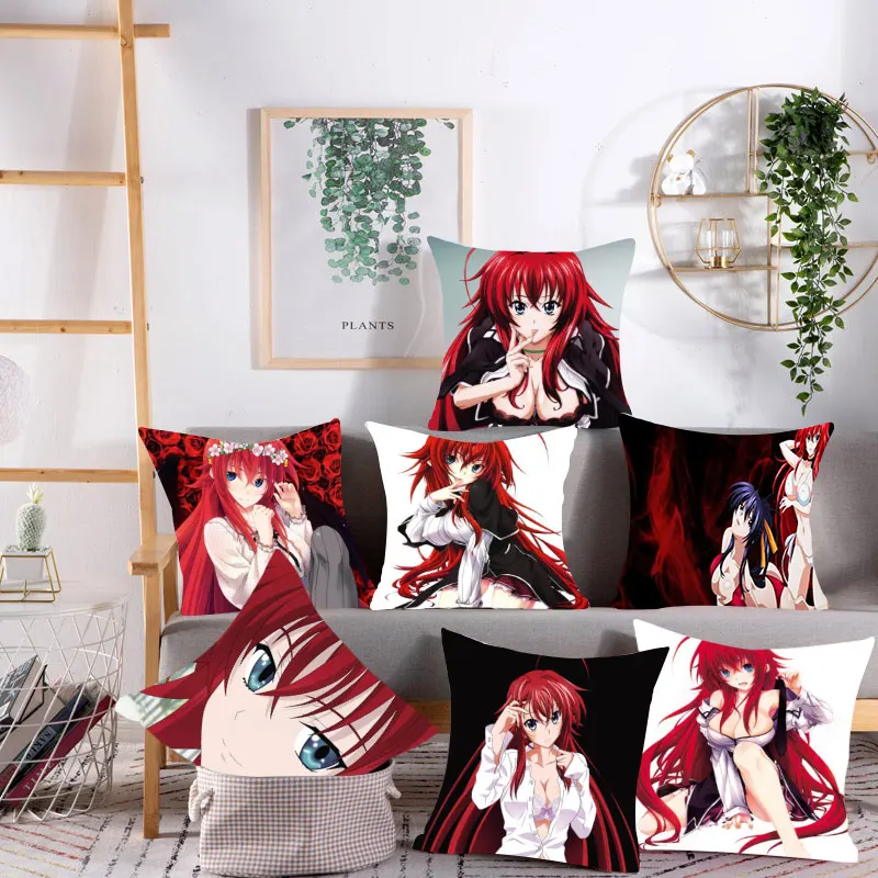 Beauty Cartoon Pattern Polyester Square Pillow Cushion Cover Car Sofa Office Chair Simple Home Decoration Ornament |