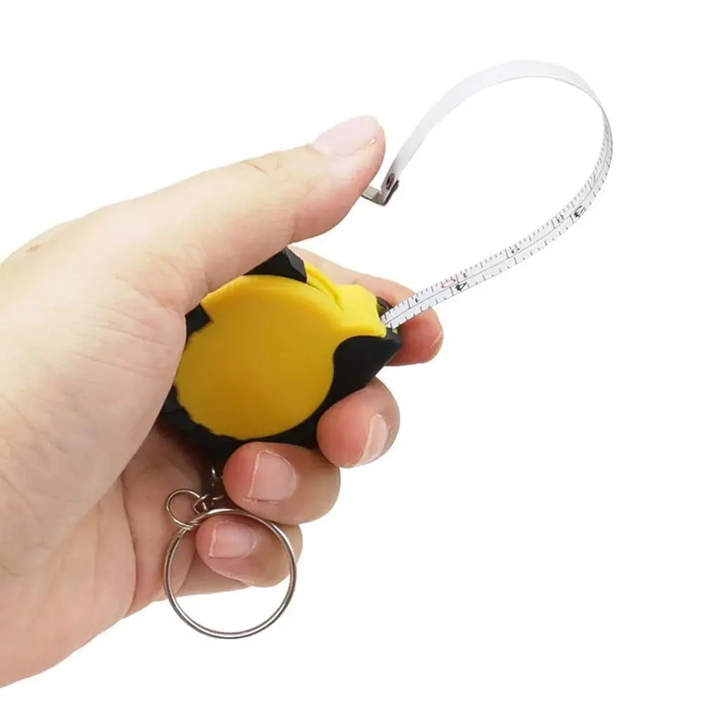 1m/3FT Key Chain Tape Measure Small Portable Steel Ruler ABS Shell Drop-Resistant Metric Inch Tape Measure Carpentry Tool tape measure measuring tape measuring ruler