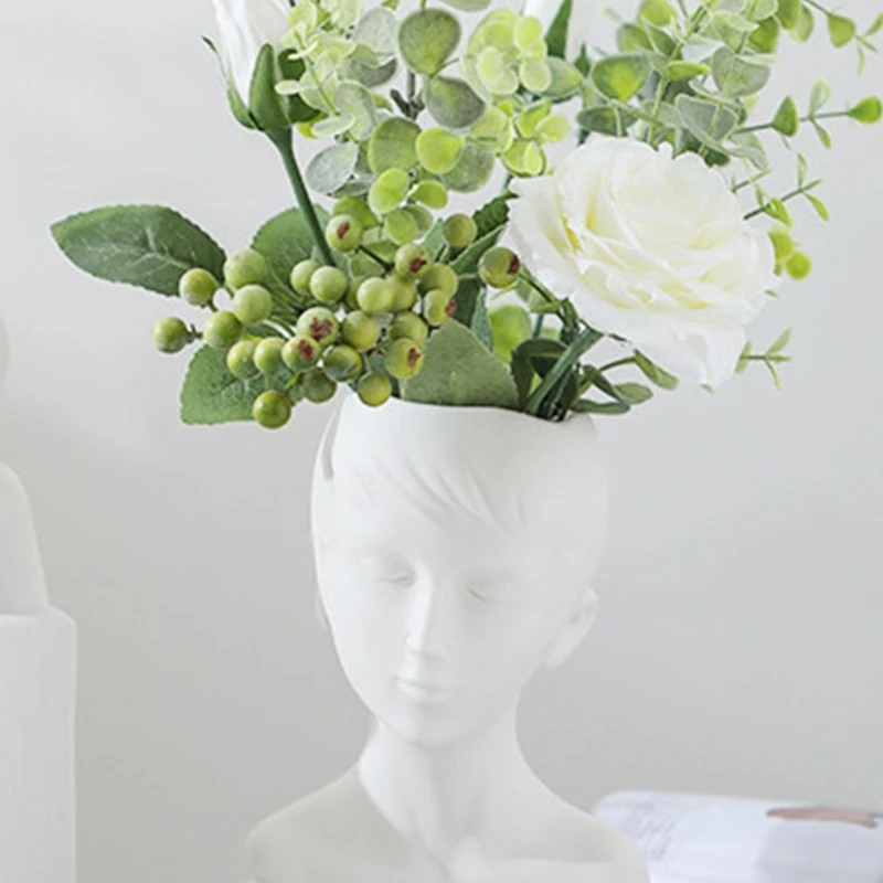 Concrete Vase Silicone Molds DIYs Flowerpot Mould Ornament Making Portrait Molds