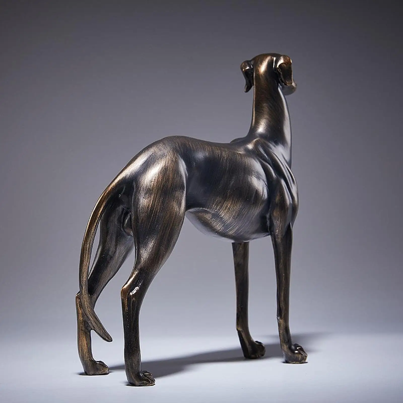 Greyhound Dog Statue,Desk Figure Puppy Statue Figurine Farmhouse Accent Resin Animal Figurine Sculpture for Party Bedroom