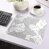 Cute grey cat table mat Portable non-slip mouse mat Animal abstract accessories board game office accessories Mouse mat suitable 2