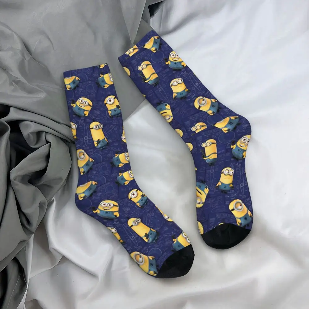 Custom Cool Print M- Minions Cartoon Socks for Women Men Stretchy Summer Autumn Winter M- Minions Bananas Crew Socks 198 Sdfbe8b37f24540779ffe7436a2592d54O