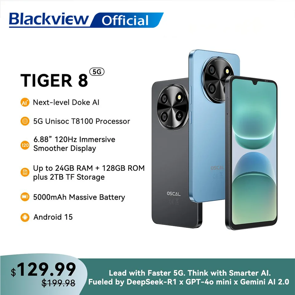 5G対応】OSCAL TIGER8 Android15 24GB+128GB Blackview OSCAL TIGER 8