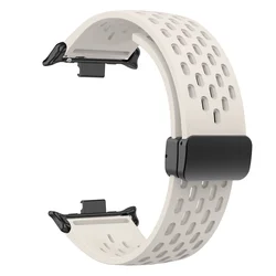 Silicone Sports Band with Magnetic Buckle - Breathable Strap Accessory - Redmi Watch 6 (Starlight)