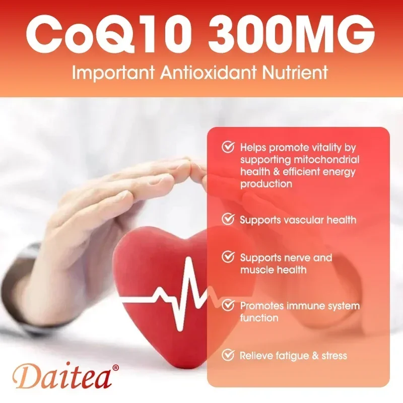 COQ10 Supplements-Support cardiovascular health, promote brain health, increase energy and endurance