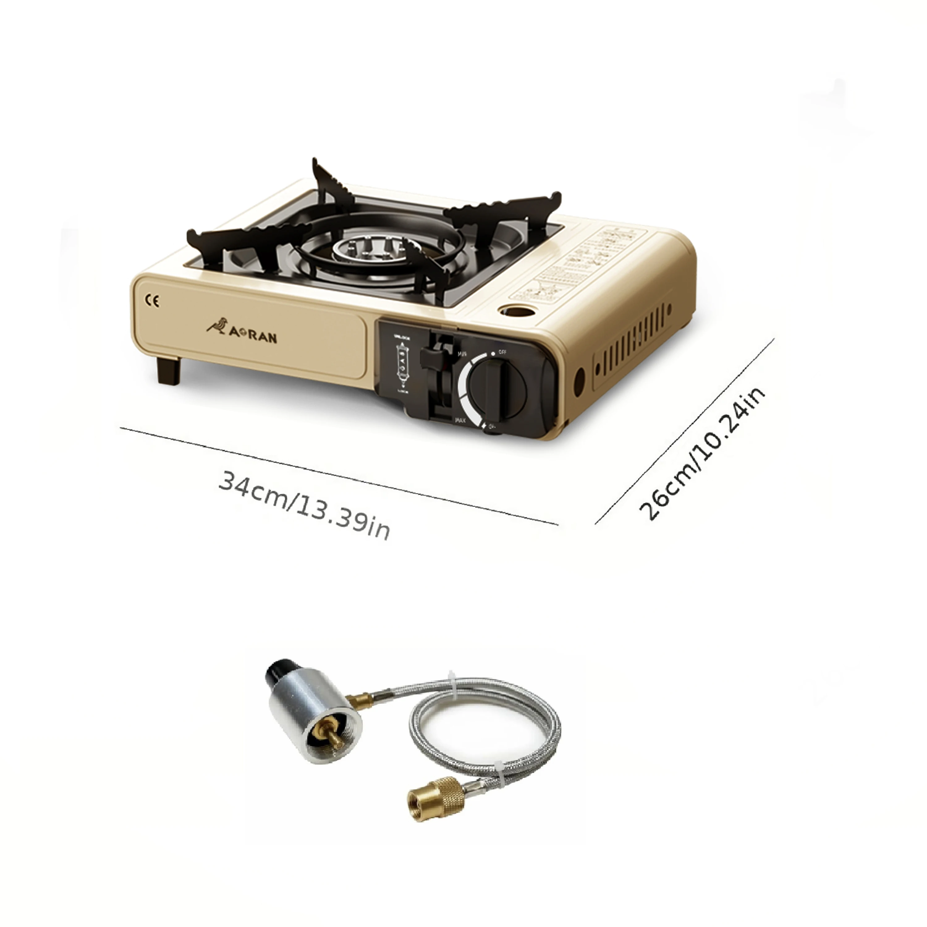 1 Outdoor Stove, Khaki Card Stove, Camping Card Portable Suitable For Outdoor Camping Garden Kitchen