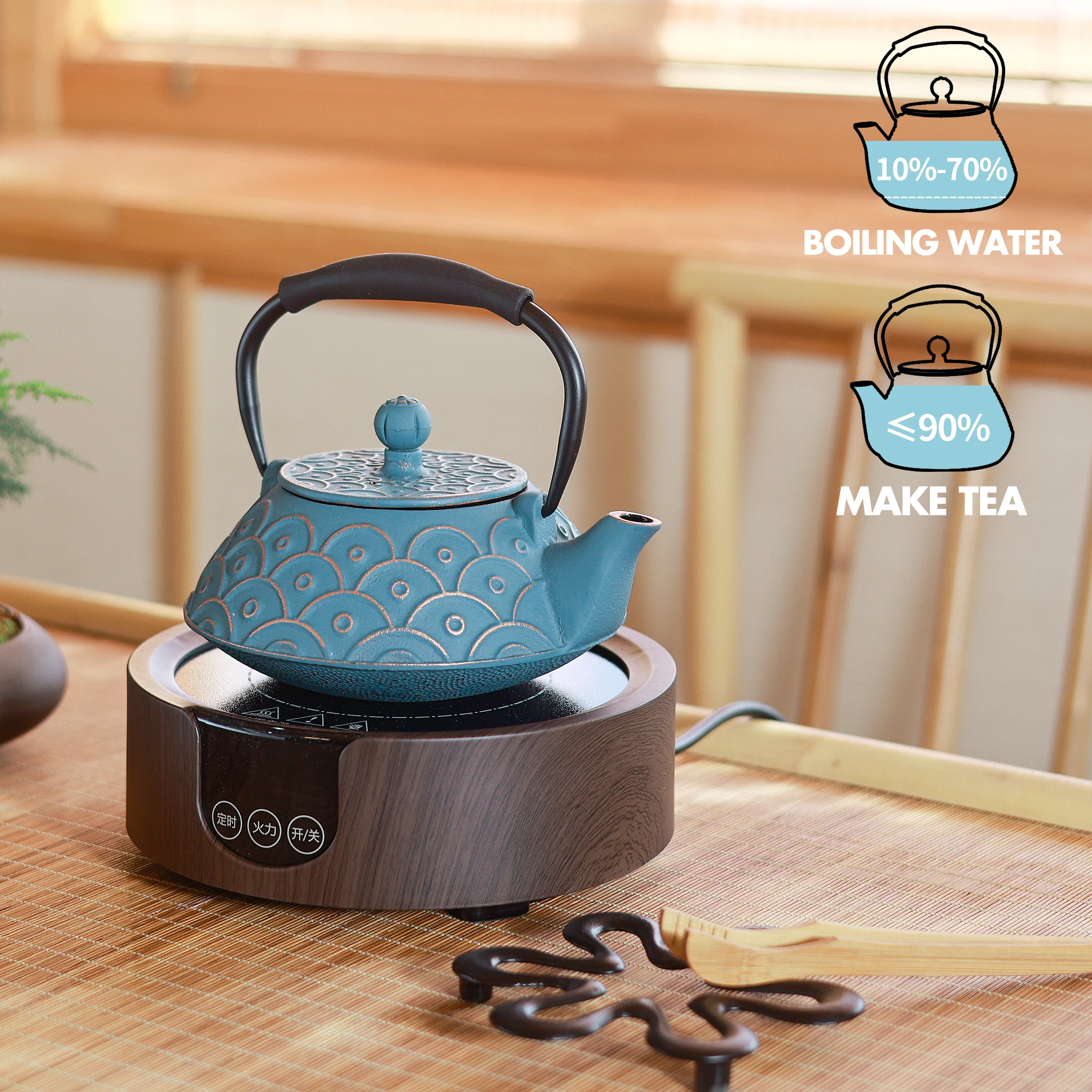 瓶床　松下喜山　錫　共箱 Tea pot mat made of tin 古董初代松下喜山錫茶葉罐Matsushita Kizan the 1st Vintage Tin