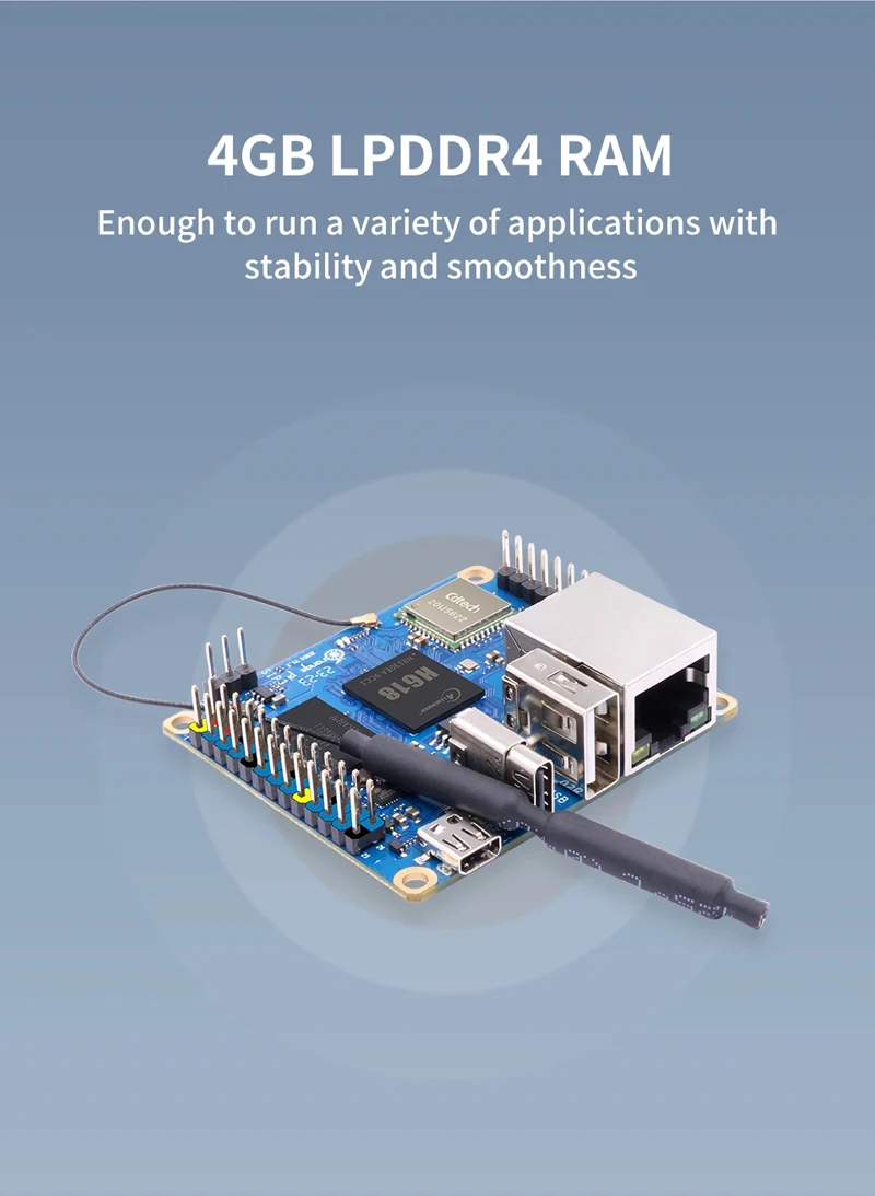 Orange Pi Zero 3 4GB RAM Allwinner H618 WiFi5 + BT 5.0 LPDDR4 16MB SPI Flash Opt