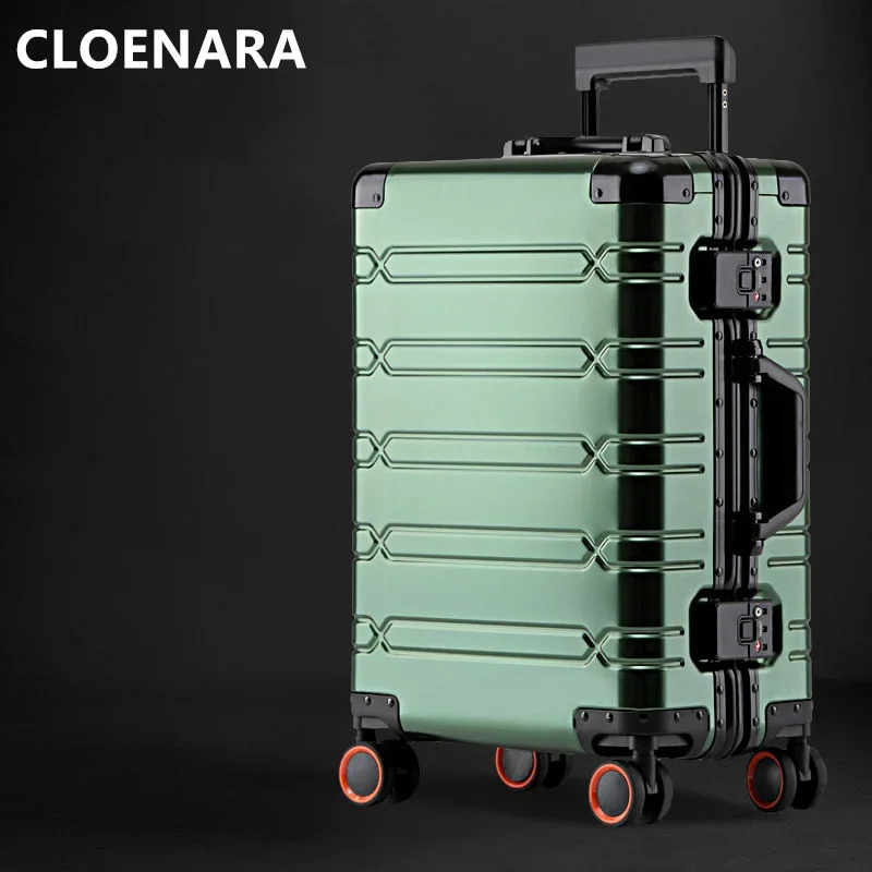 COLENARA Travel Suitcase Men's 29-inch All-aluminum Magnesium Alloy Trolley Case Women's 20 