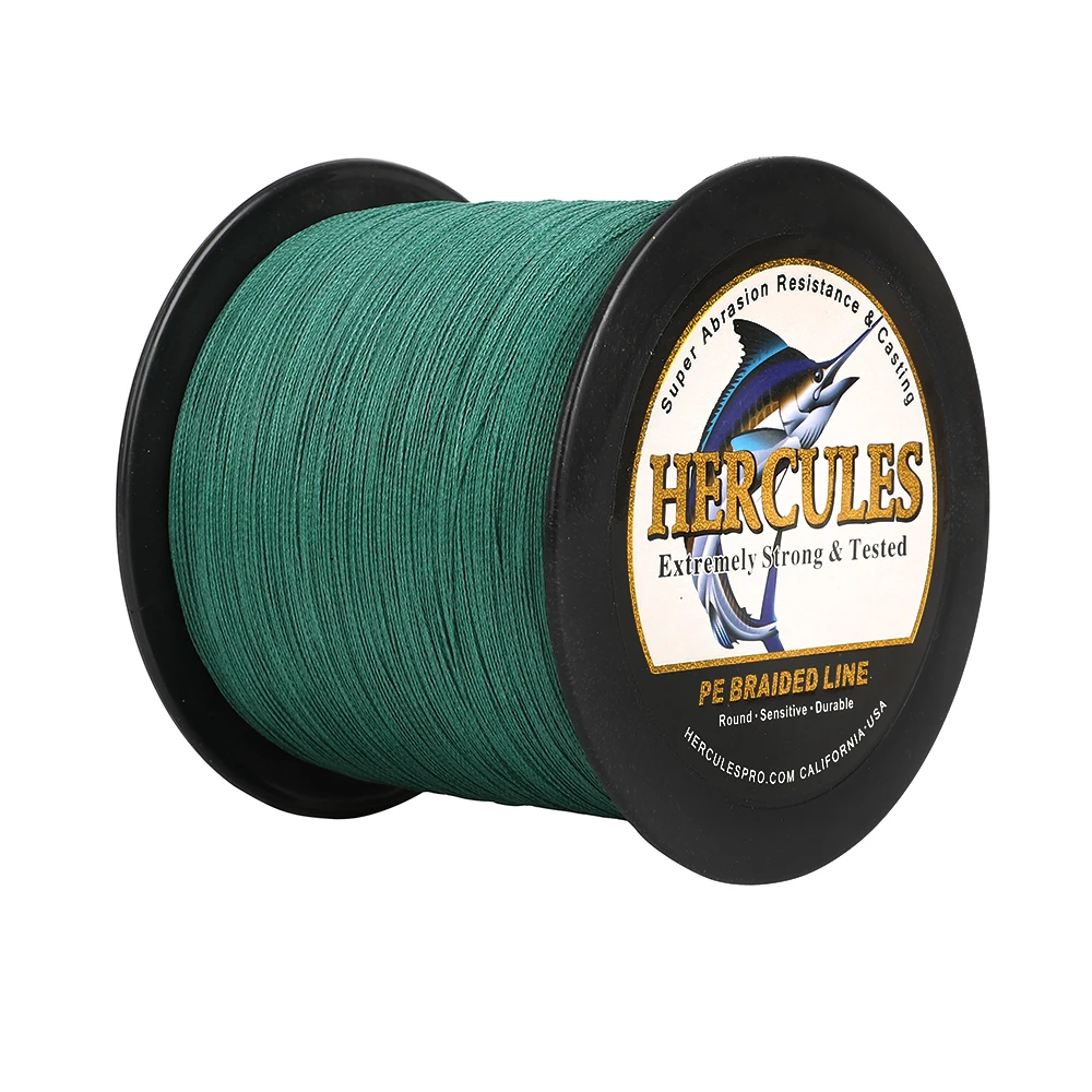Multifilament Fishing Line, PE Braided Wire, 4 Strands, Green, 100m-2000m, Saltwater Carp, Floating, 6LB-100LB, Pesca Hercules