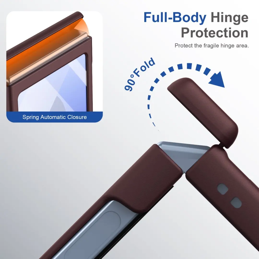 Magnetic Hinge Protection Phone Case with Built-in Glass Film