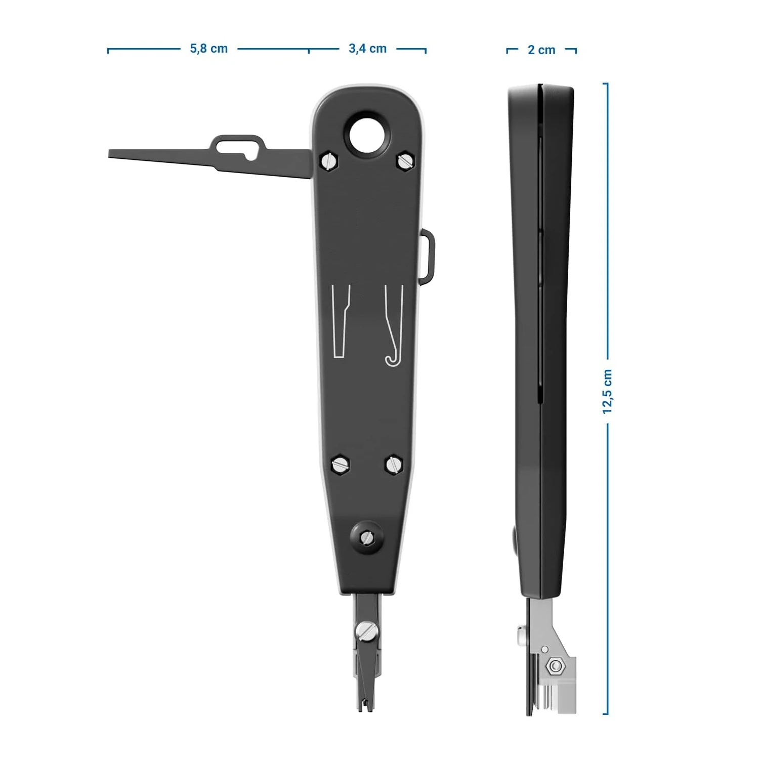 WoeoW Punch Down Tool, Multifunction Krone Type IDC/Network Wire Cat5 Cat6 & Telephone Impact Terminal Insertion Tools