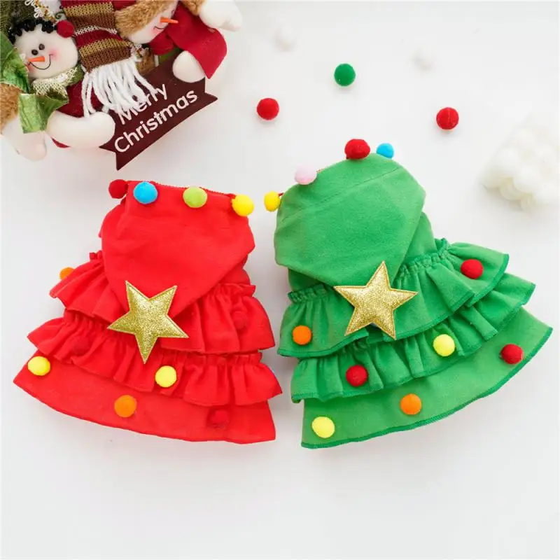 Four Seasons Christmas Pet Clothes Two Color Cloak Pet Fun Cloak Dog Transformation Holiday Atmosphere Supplies