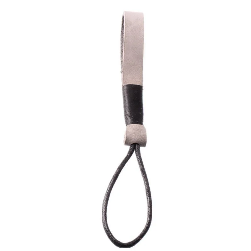 Elegant Genuine Leather Keychain Lanyard with Cowhide Weave - Stylish Key Holder and Gift Accessory