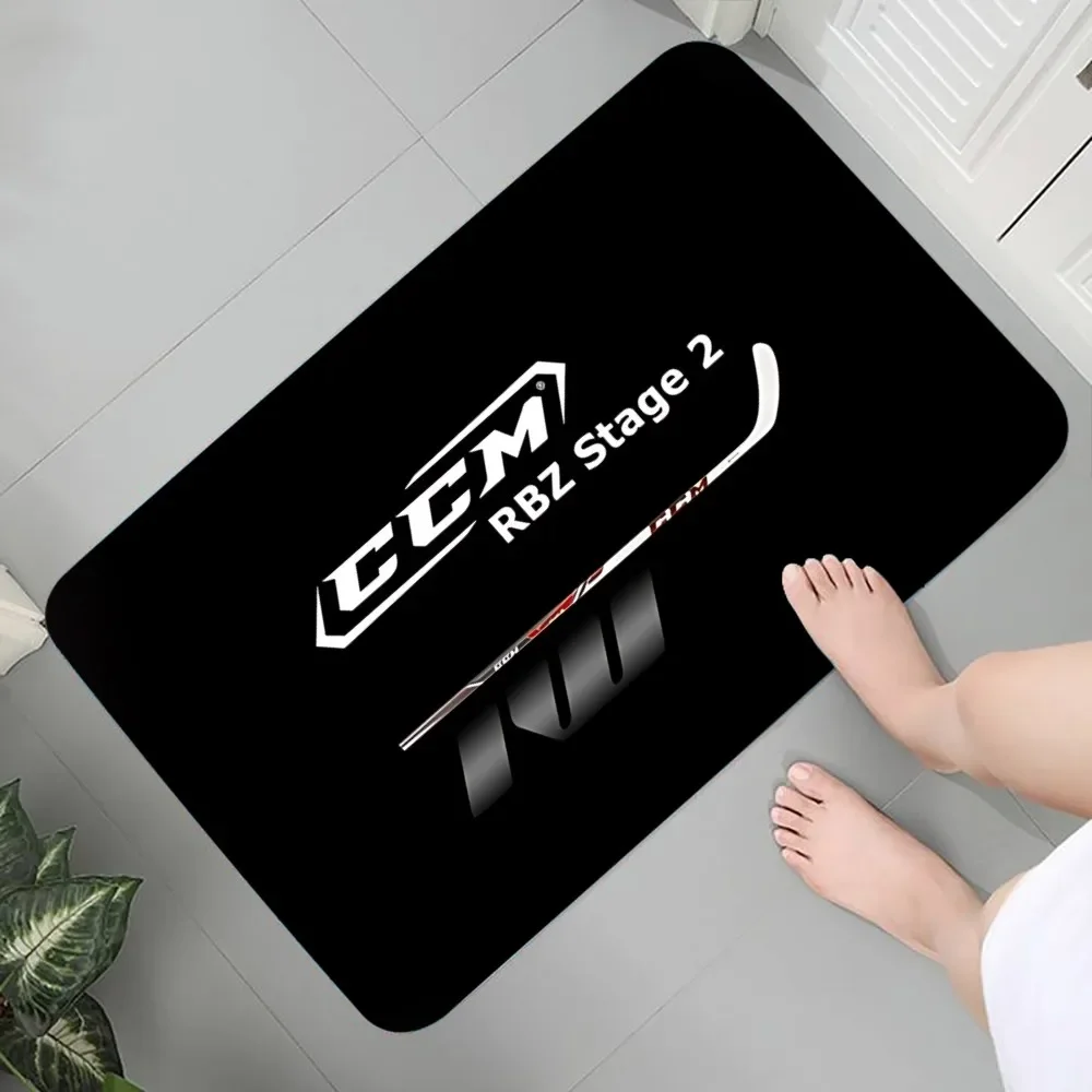 CCM Hockey Floor Mat Graphic Printed Flannel Doormats For Bathroom Kitchen Entrance Carpet Home Decor 4
