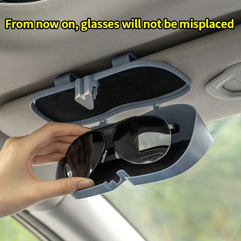 Portable Car Sun Visor Glasses Holder and Protective Case