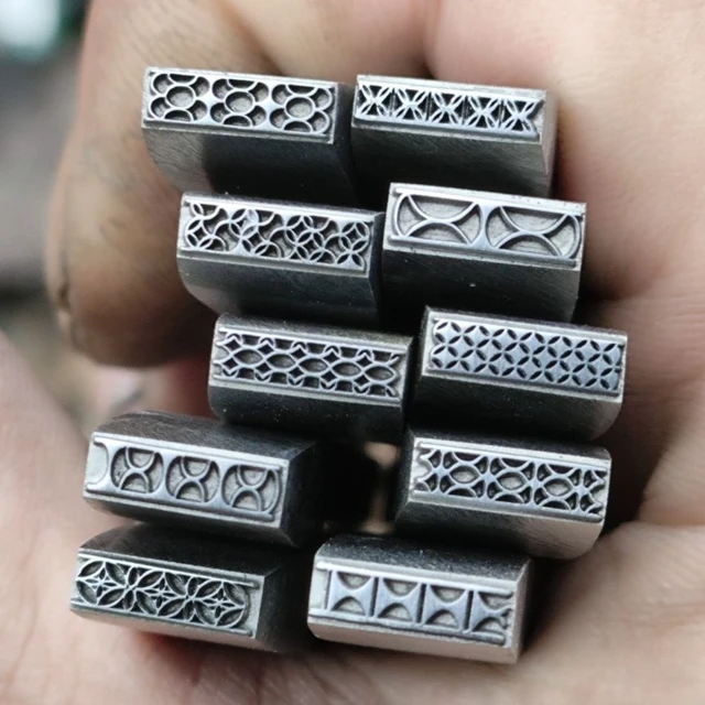 3x9mm Edge Pattern Jewelry Stamping Tool Bracelet Logo Making Tool Metal  Stamp Steel Punch Craft Leather Silver Carving Design - AliExpress