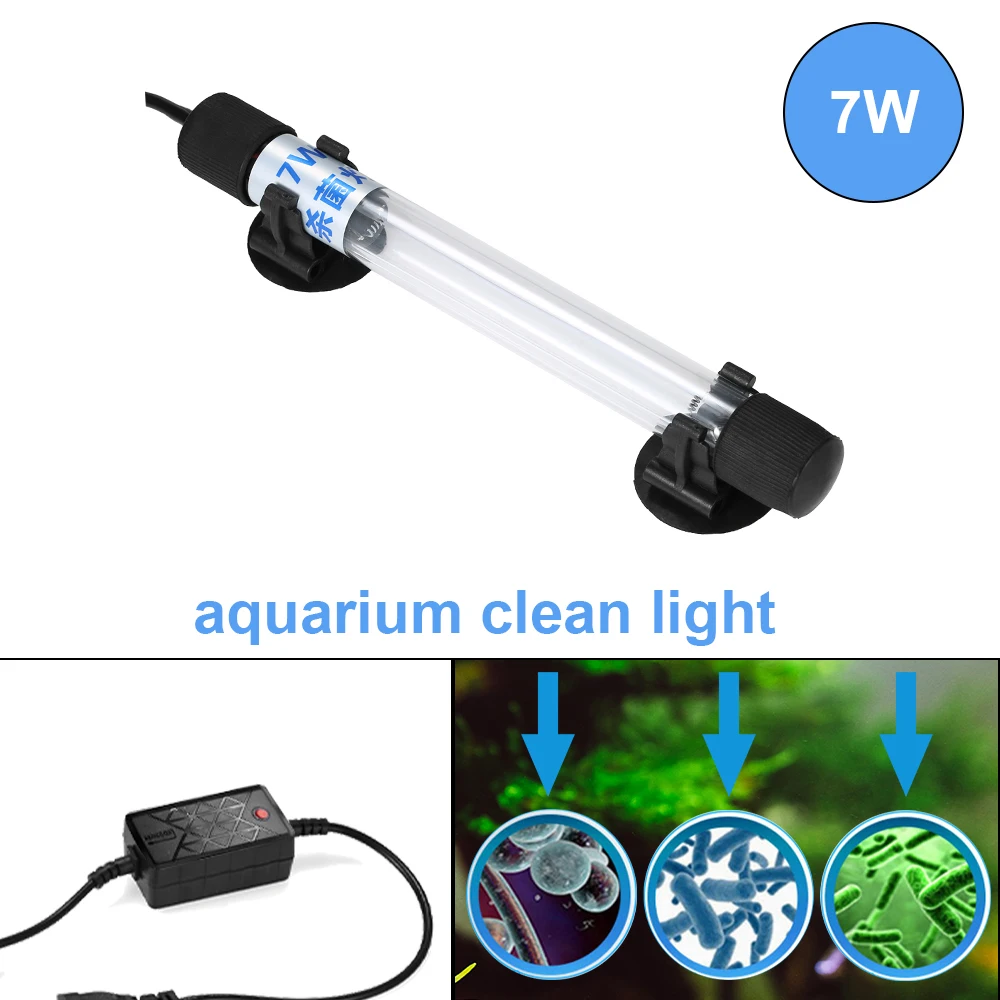 Submersible UV Light Water Sterilization Lamp for Aquarium Disinfection