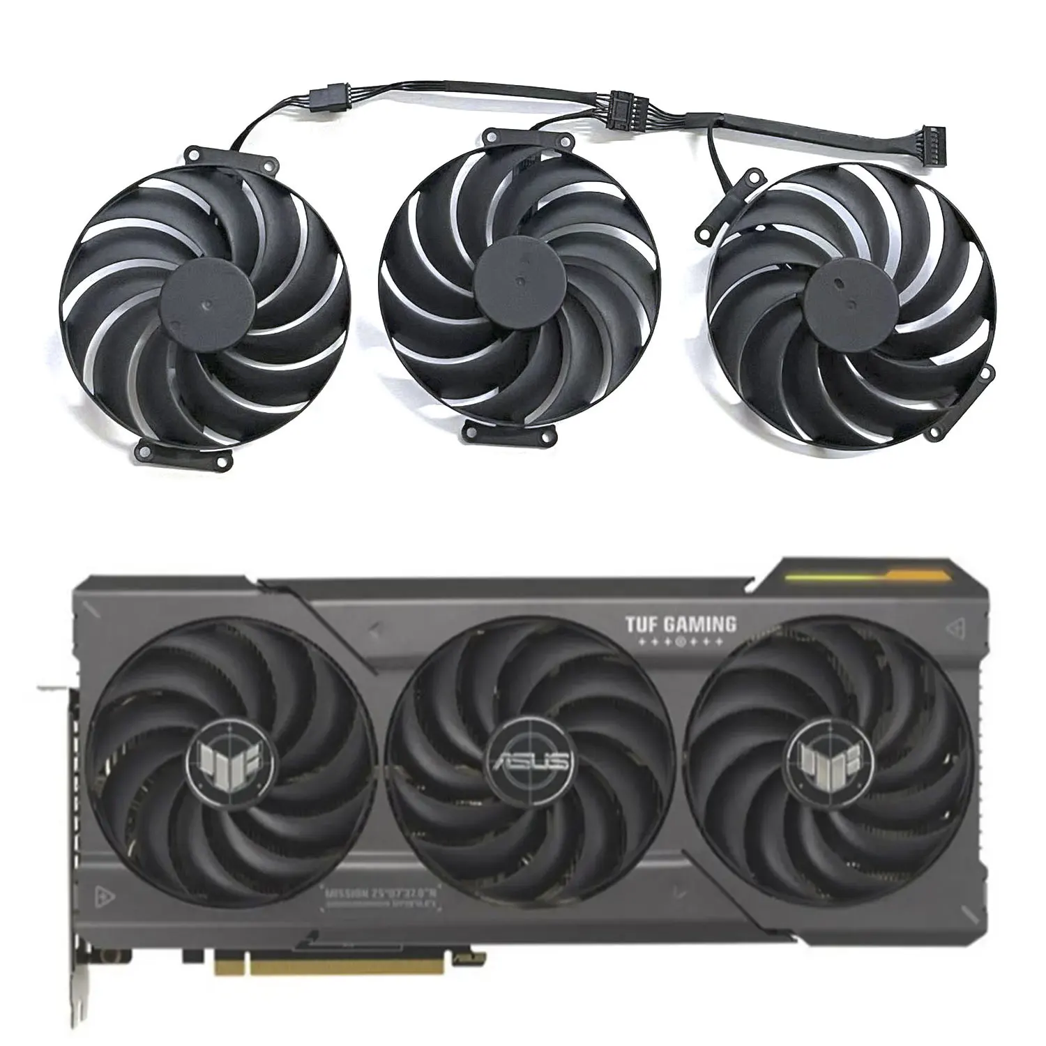 

3 Fans 98MM CF1015U12D T129215SU 7PIN RX7700XT GPU Fan ASUS TUF Gaming Radeon RX 7700 XT RTX 7800 XT OC Graphics Card Fan