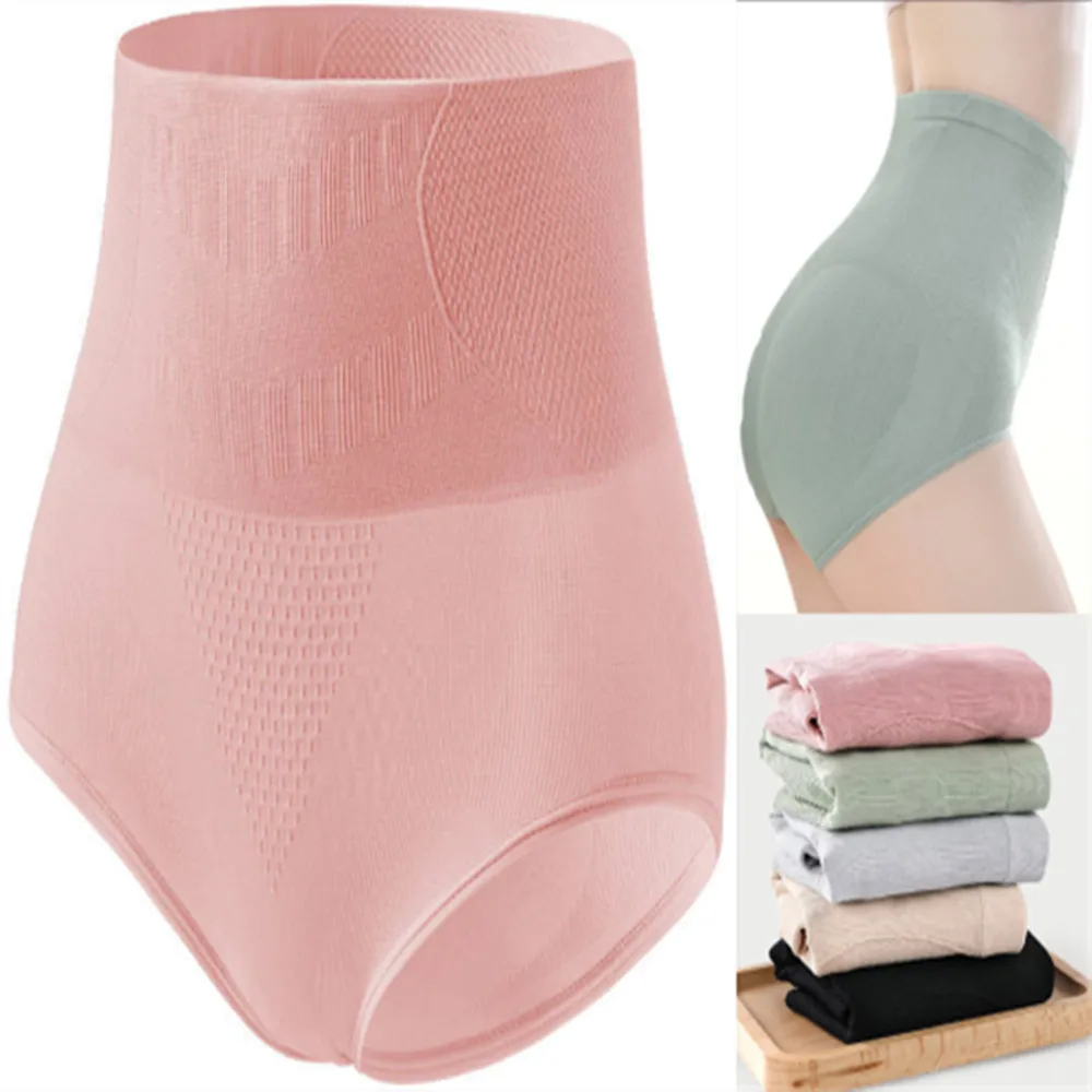 

Women High-waisted Abdomen panties Hip-lift Antibacterial Underwear Seamless Knickers